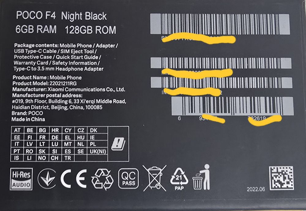 Продавам Poco F4  5G,6/128 GB