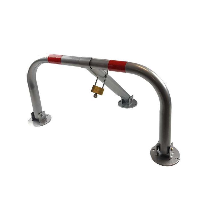 Blocator parcare manual tip M cu lacat AVR® model AVR-A014, gri-rosu