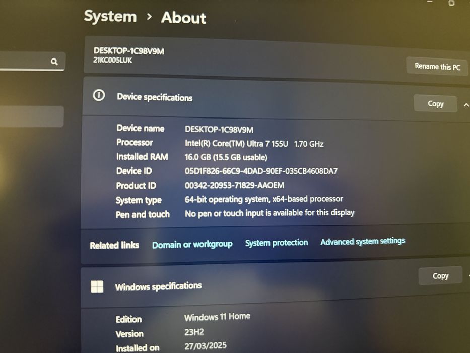 Laptop Lenovo X1 Carbon Gen12