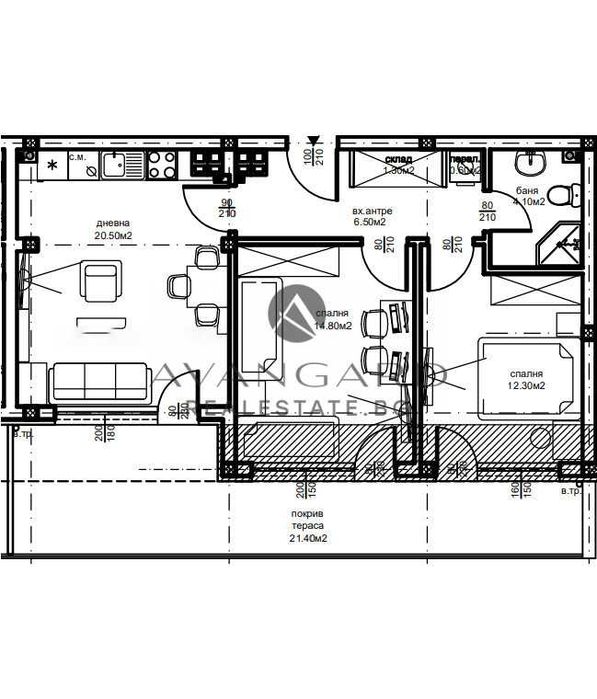 Продава се Тристаен апартамент в Пловдив, Кючук Париж - 110 кв.м за 1391 €/кв.м - Снимка #1