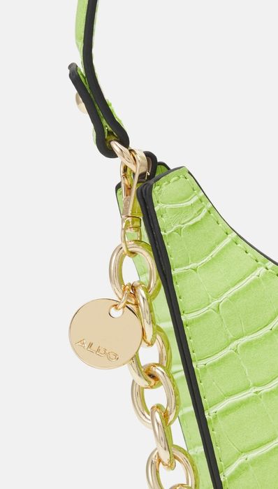 Зелена кожена чанта Aldo