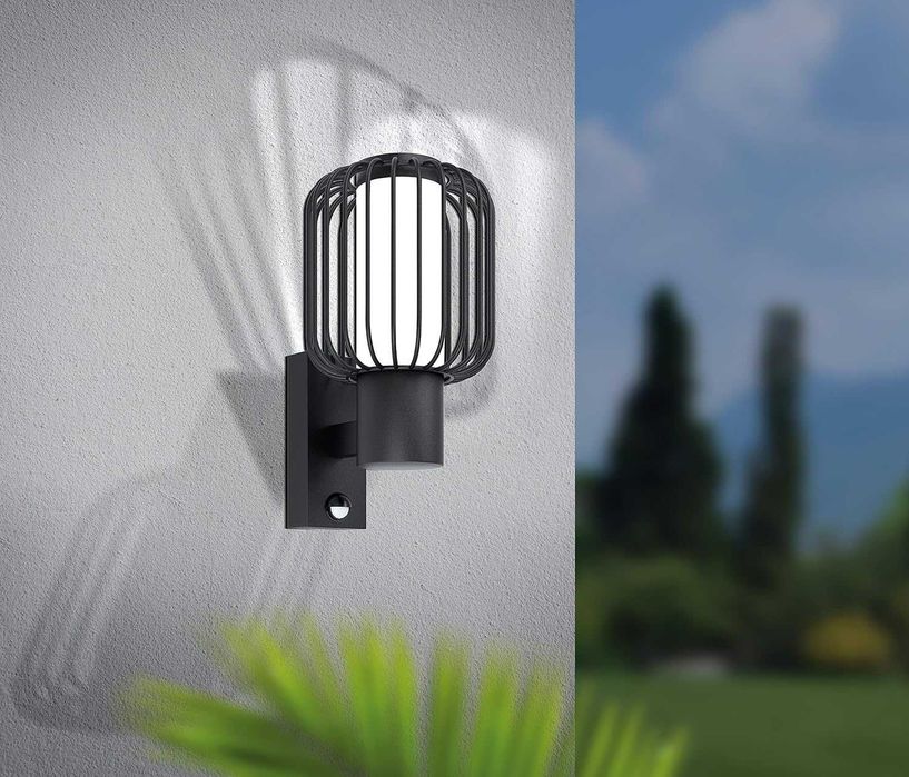 Aplică lampa exterior Eglo, cu senzor se miscare, otel galvanizat