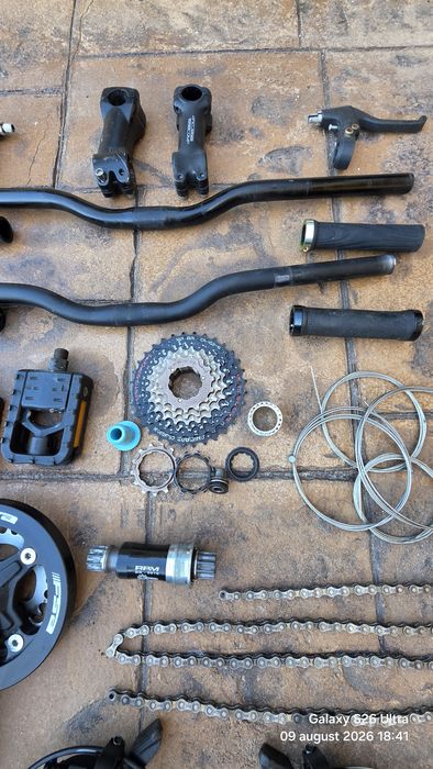 Lot piese bicicletă transmisie & cockpit – Shimano, FSA, BBB