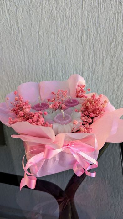 Букет от соеви свещи