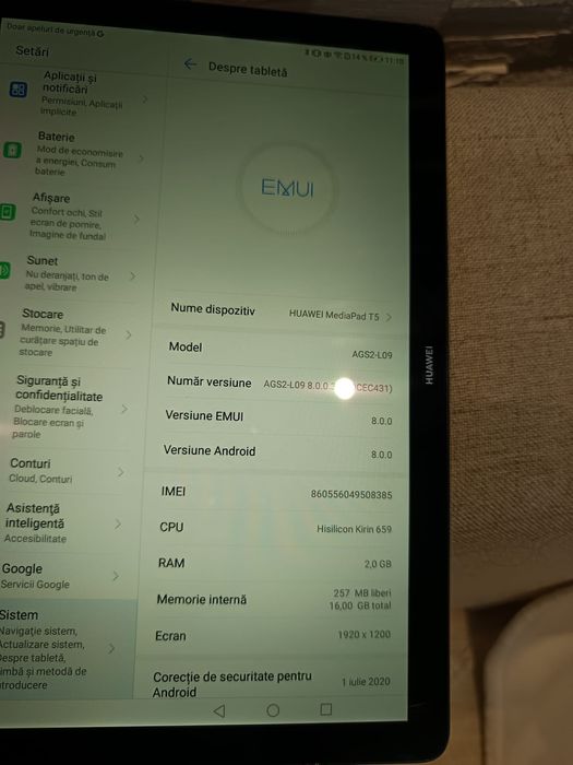 Vând Tableta Huawei pad T5