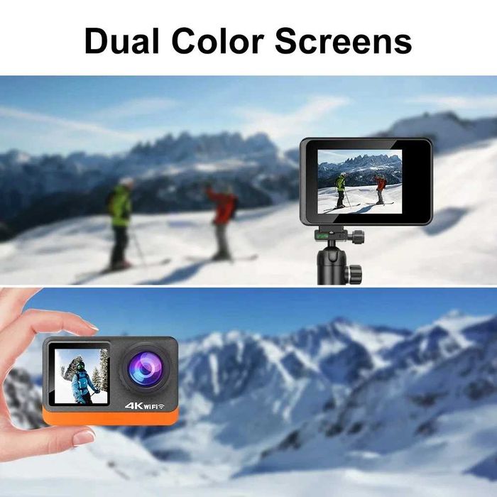 Ultra HD 4K 30FPS 16MP WiFi екшън камера Двоен екран 2.0 170 30M, 89,48 €
