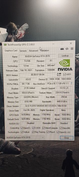 ASUS NVIDIA CMP 40HX - 8 GB  RX 580 dan 30 40% kuchli