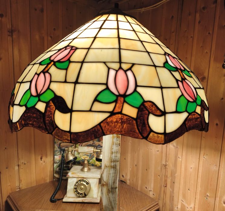 Lampadar abajur Tiffany,picior onix