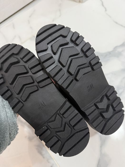 Кожени черни боти H&M