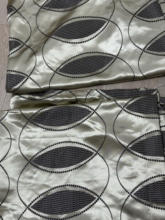 Draperii matase bej auriu