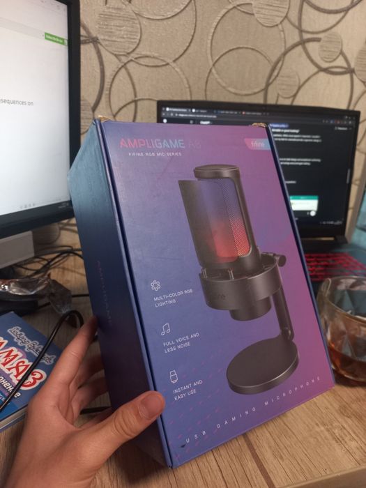 Ampligame A8 Fifine RGB mic series