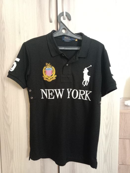 Polo Ralph Lauren New York черное и белое оло / футболка / оригинальны
