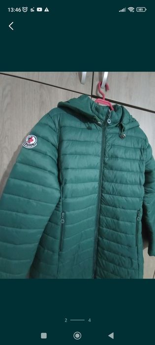 Geaca lunga verde smarald L reducere 24h livrare 5 lei