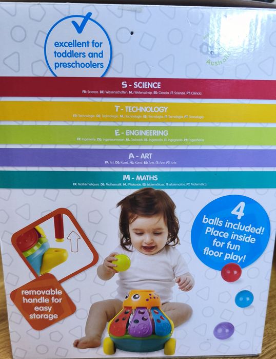 Активна играчка за бутане с топчета Playgro + Learn