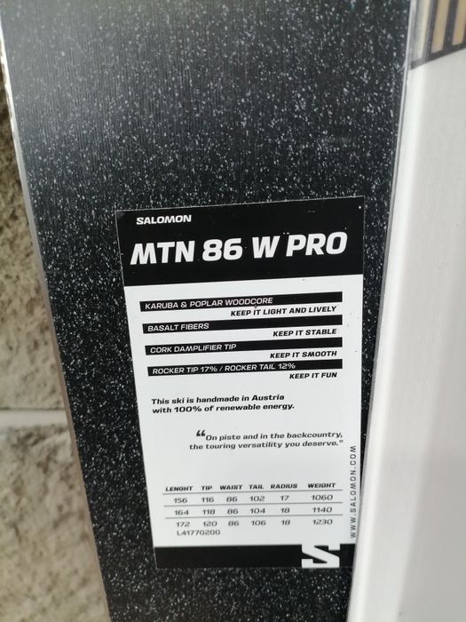 Schiuri ski tura Salomon Mtn 86 Pro+legaturi Alpinist 8 Demo+piei Nou!