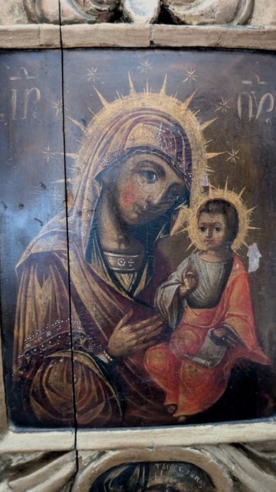 Icoană veche (tematică rusească sau lipovenească unică)