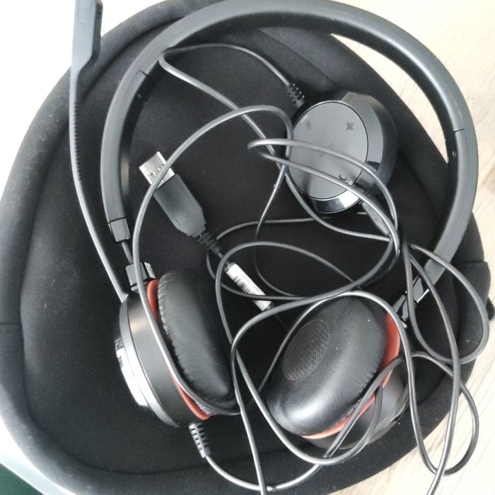 Căști Profesionale Jabra Evolve 20 Stereo (cu fir USB și telecomandă) + Husă