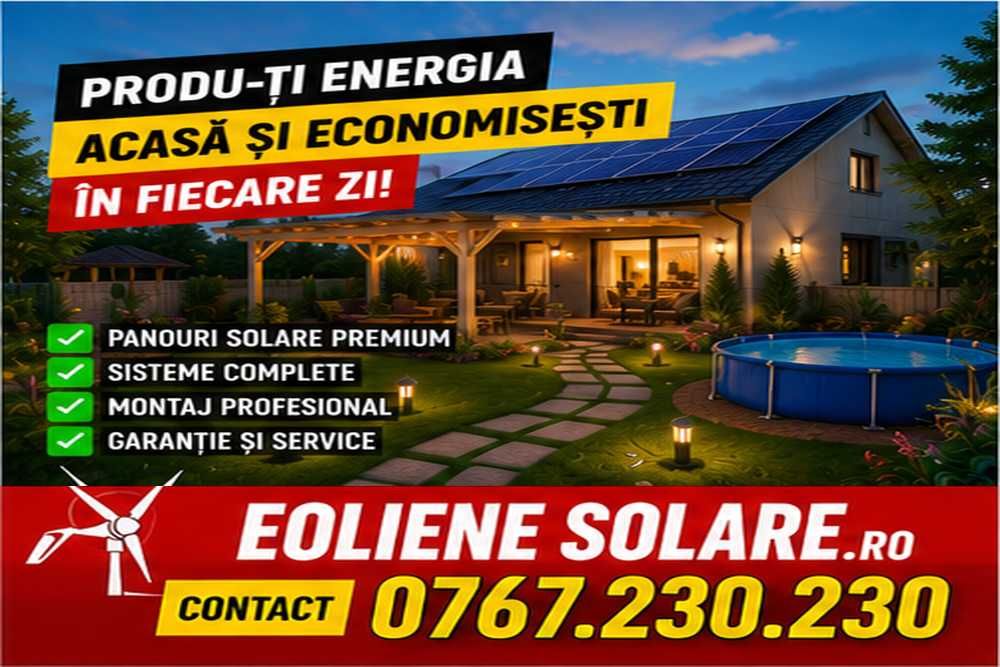 PANOURI SOLARE - panou solar - Instalatie si sistem complet - TECUCI