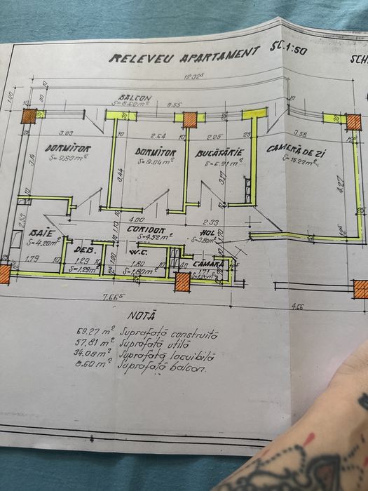 Apartament cu 3 camere de vanzare Bloc Unirea