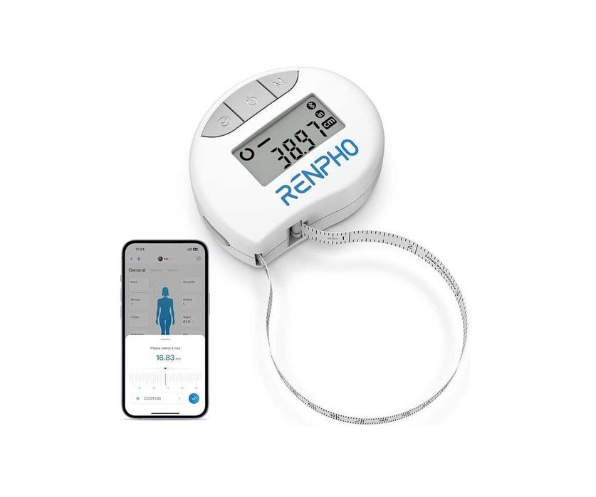 Интелигентен метър за тяло RENPHO Smart Body, Bluetooth, LCD дисплей, RF-BMF01
