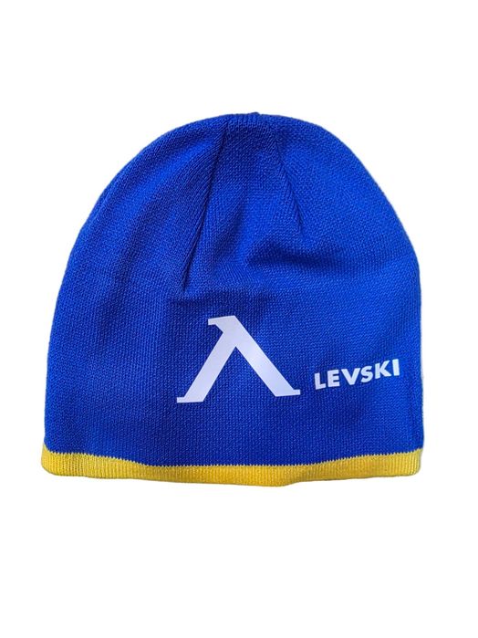 Зимна шапка Левски София Ново  Плетена Памучна Сезон 25/26 Син Цвят