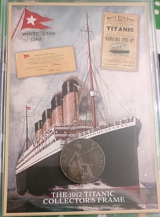 Истинска монета от ТИТАНИК! (сертификат)