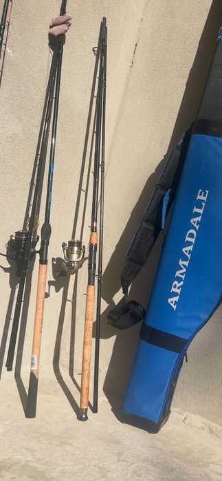 Въдици-за фидер рибилов 3 броя с калъф