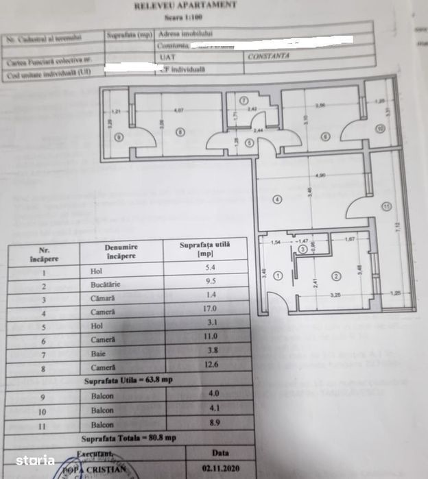 Ferdinand consulatul Turc- apartament 3 camere 80 mp renovat cu gaze