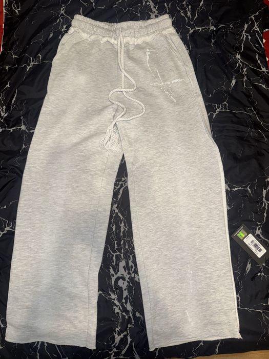 Pantaloni young rich white