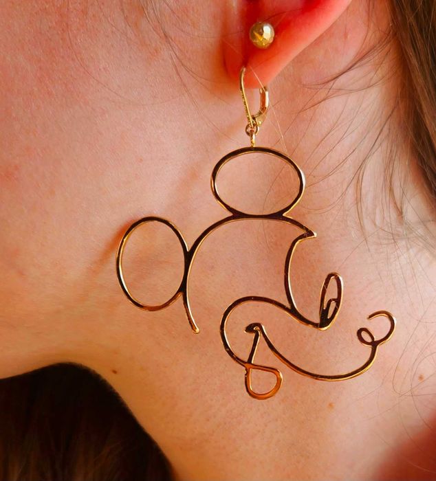 Обици, позлата 18к, Disney