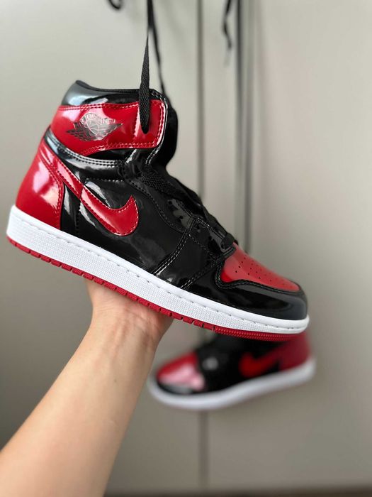 Adidasi NIKE Air JORDAN 1 Patent Bred Produs NOU