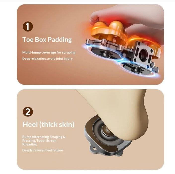 массажер для ног с тепловой терапией,shiatsu, разминанием и вибр