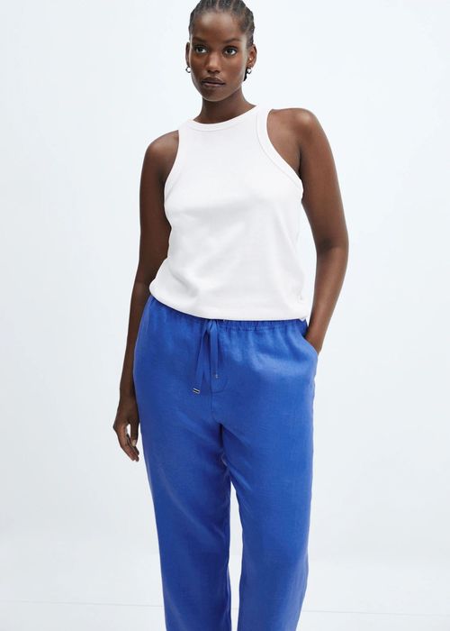MANGO. Plus size. 100% лён. Женские брюки