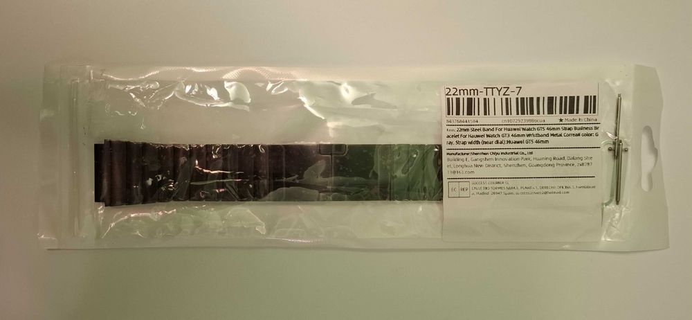 Curea ceas metalica 22 mm (Huawei GT), Noua, Nefolosita