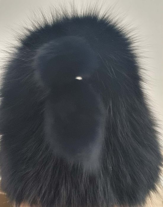 Caciula damadin blana naturala