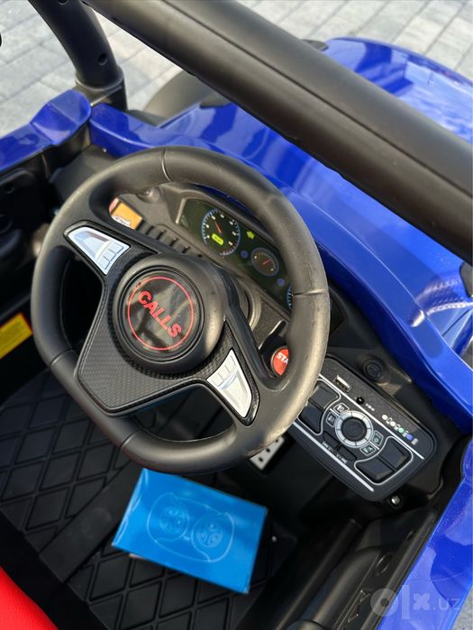 Siniy traktor bolalar mashinasi pultli elektromobil синий трактор по п