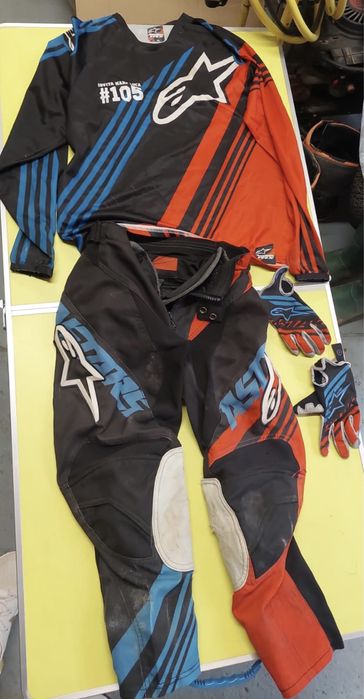 Echipament motocros,enduro copii,Pantaloni,genunchiere,ghete,cotiere