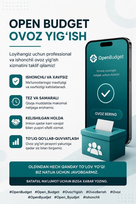 Openbudget ovoz yigish