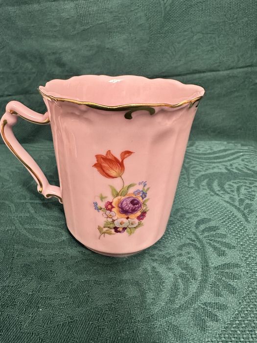 Чешки розов порцелан-големи чаши мъг за кафе, чай и Royal Dux Bohemia