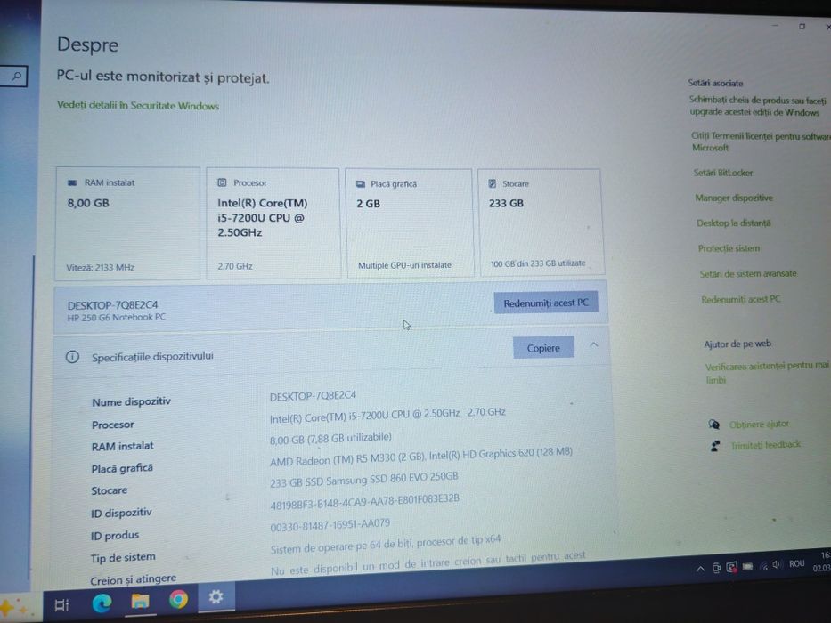 Laptop HP 250 G6 Notebook PC