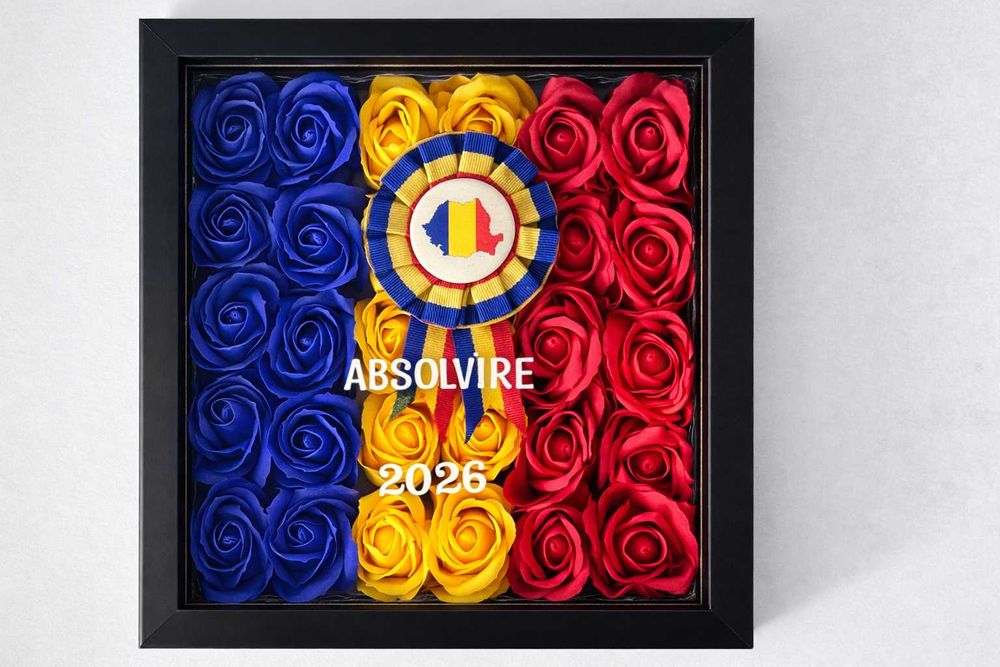 Tablou cu flori cadou absolvire sau pensionare personalizat