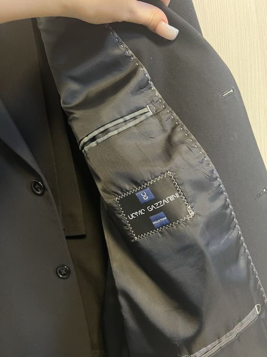 Черный пиджак с брюками рр50