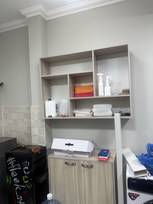 Полка на стену  светлая 5 секций