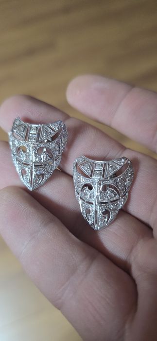 Cercei Art Deco Platină si diamante