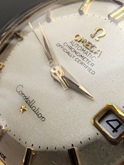 Ceas Omega Constellation Pie Pan Automatic Chronometer Aur 18k Funcționează impecabil!