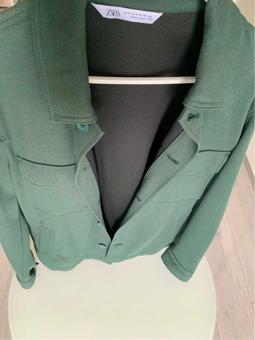 Geacă bărbați ZARA Verde Diamond, M, premium, nouă, aspect elegant