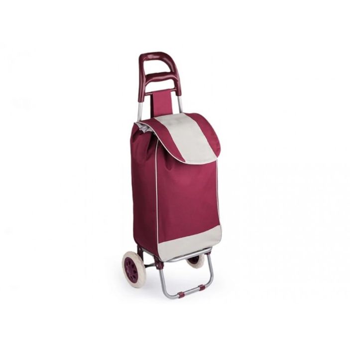 Carucior de cumparaturi pliabil metalica -25 kg husa textila detasabil