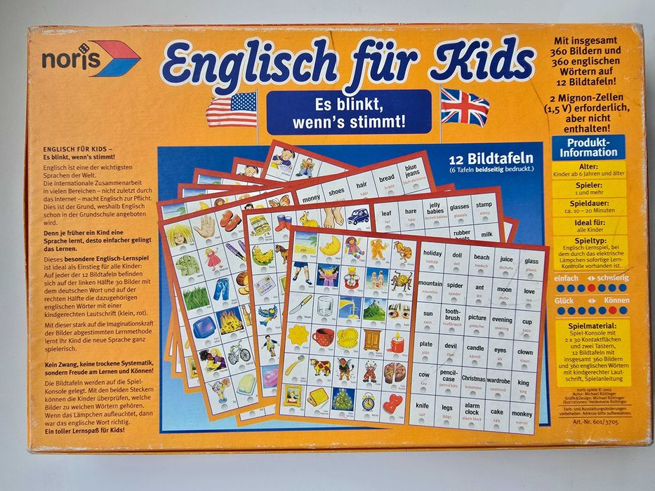 Engleza pentru copii prin joc electronic din germana in engleza