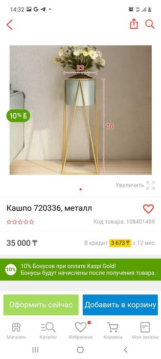 Кашпо для зала и других комнаты