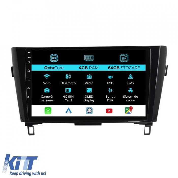 Navigatie Dedicata Nissan Qashqai J11, X Trail T32 (2013-2018), 10Inch